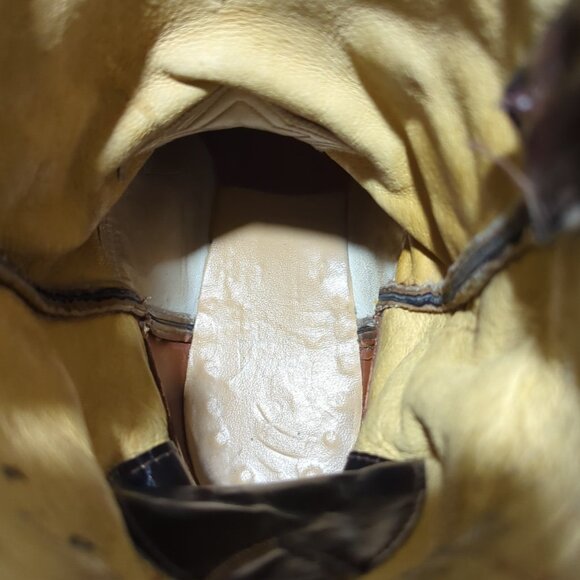 Tony Lama Vintage Boots Men's 9B Brown Western Made In USA 1990 Style 2032 - Picture 16 of 16